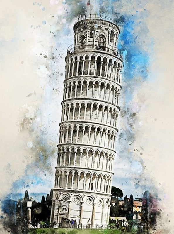 Torre de Pisa en Italia Pintar por Números