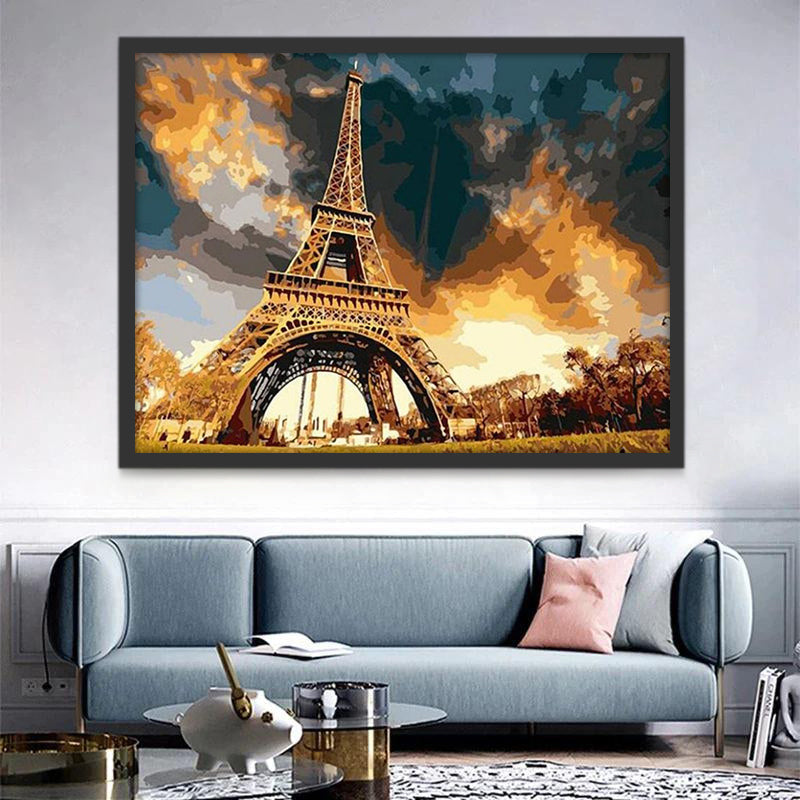Torre Eiffel al Atardecer Pintar por Números