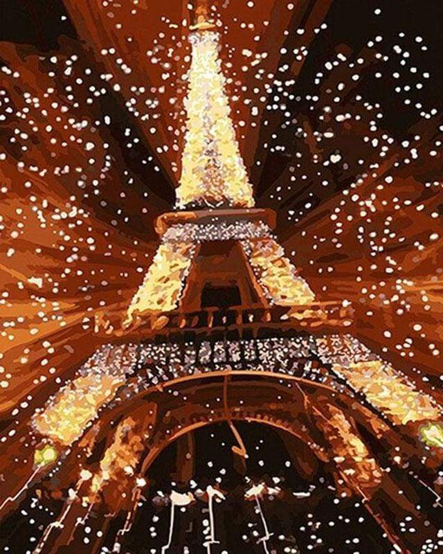 Torre Eiffel con Luces Pequeñas Pintar por Números