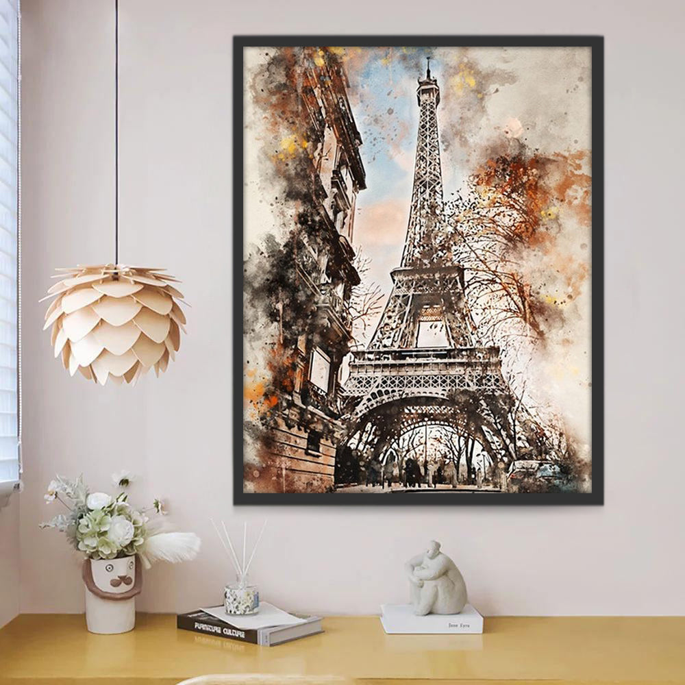 Torre Eiffel en el Otoño Pintar por Números