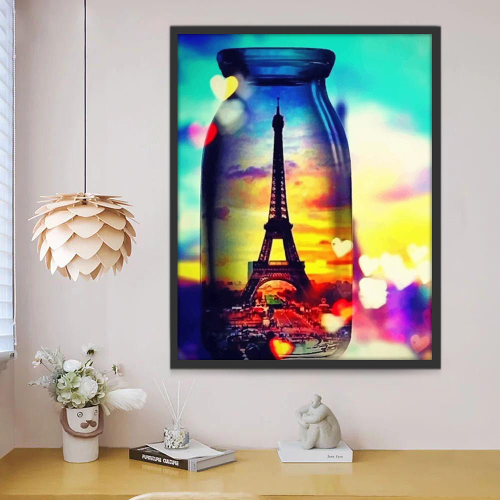 Torre Eiffel en una Botella Pintar por Números