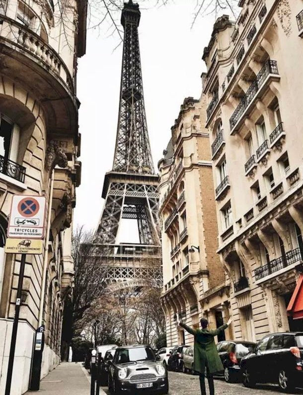 Torre Eiffel Vista desde la Calle Pintar por Números