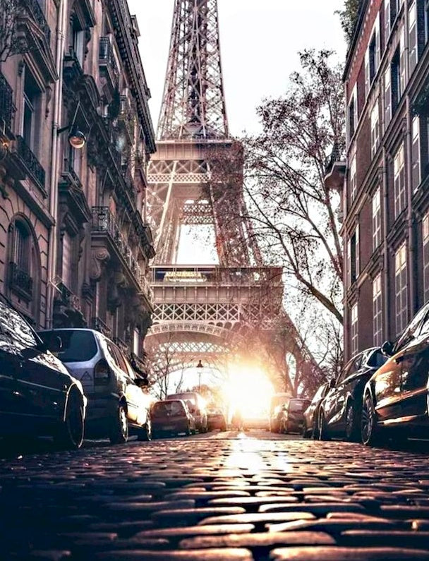 Torre Eiffel y Puesta del Sol Pintar por Números