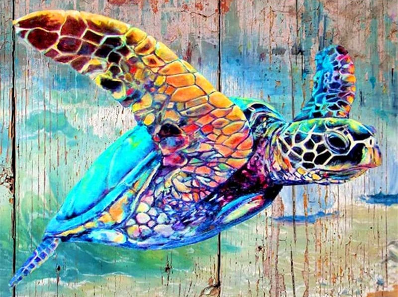 Tortuga Colorida de Mar Pintar por Números