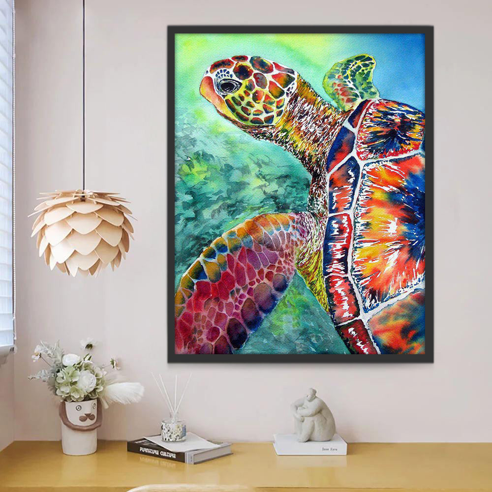 Tortuga Marina de Colores Pintar por Números