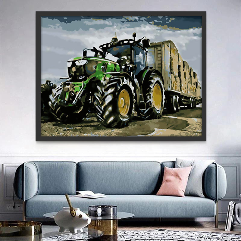 Tractor de Transporte de Heno Pintar por Números