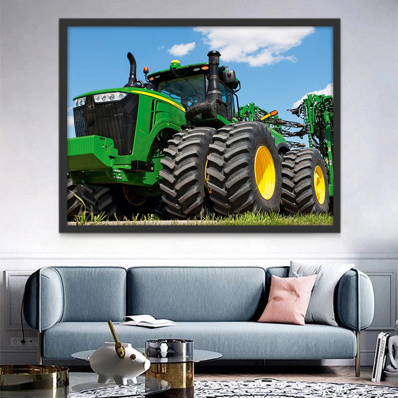 Tractor Verde en el Campo Pintar por Números