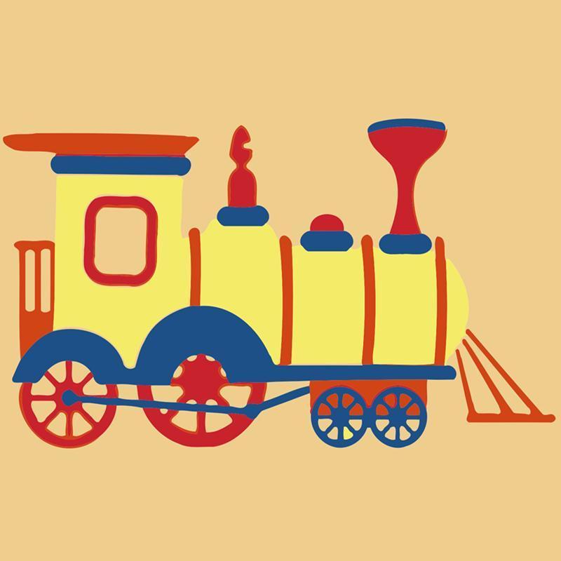 Tren de Vapor Retro Pintar por Números Niños