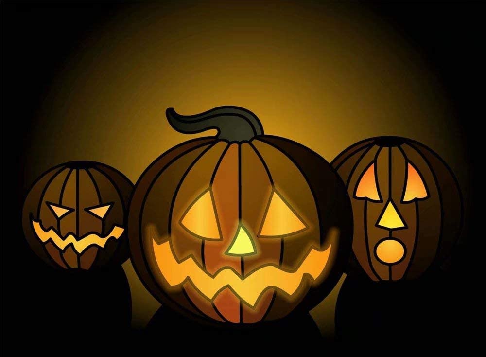 Tres Linternas de Calabazas de Halloween Pintar por Números