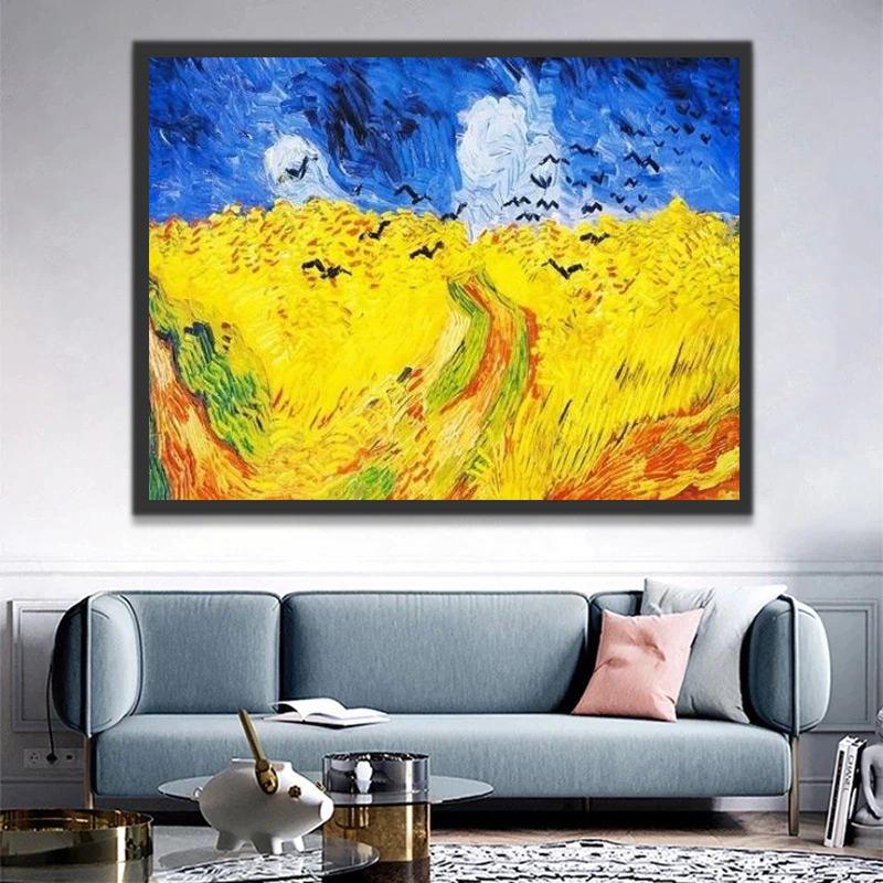 Trigal con Cuervos Vincent Van Gogh Pintar por Números