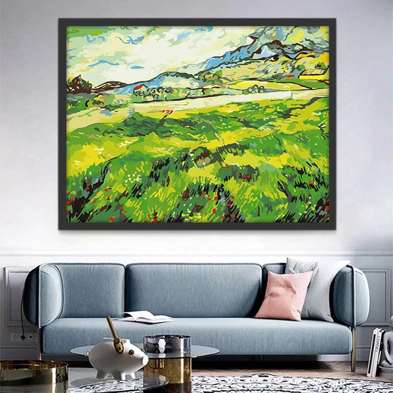 Trigal Verde de Van Gogh Pintar por Números