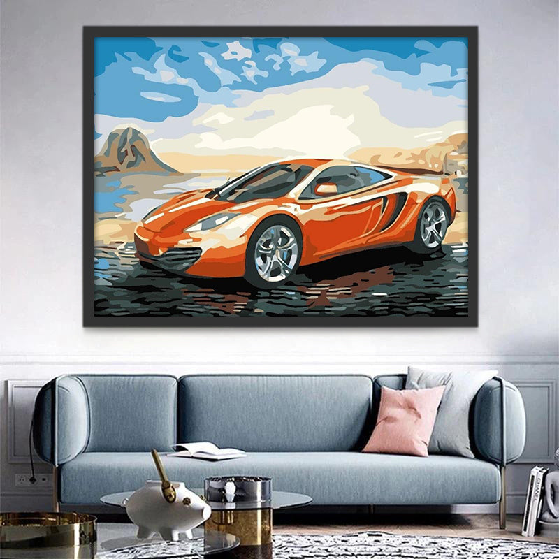 Un Coche Rojo Pintar por Números