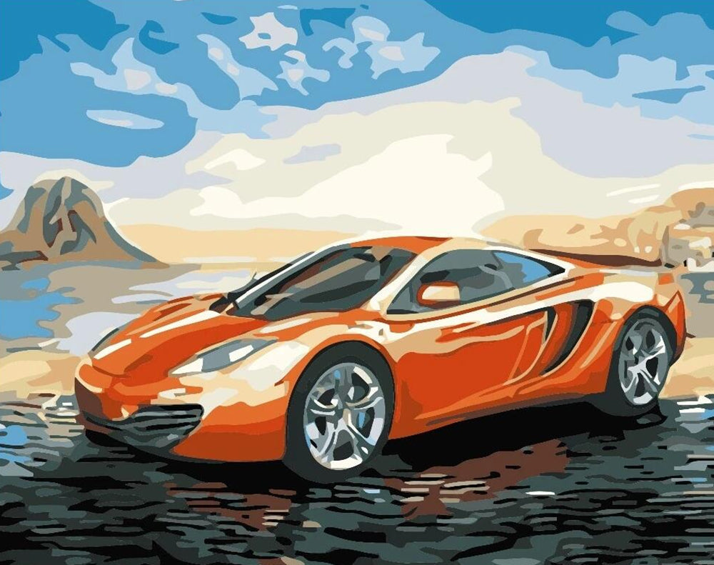 Un Coche Rojo Pintar por Números