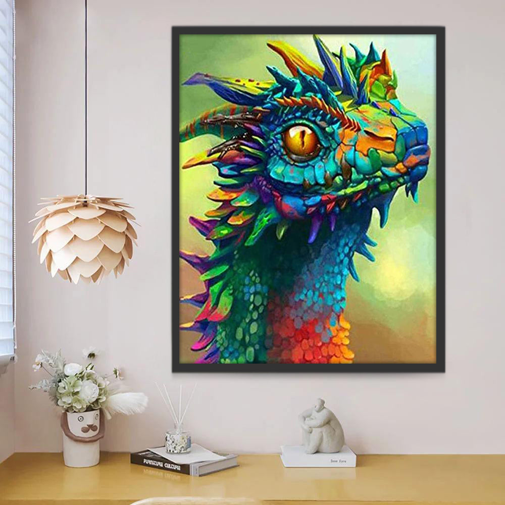 Un Dragón Lindo y Colorido Pintar por Números