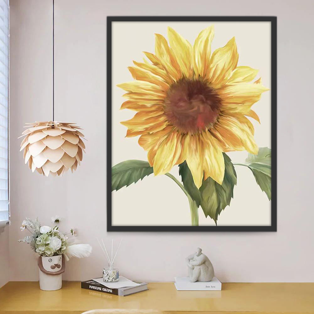 Un Girasol Floreciente Hermoso Pintar por Números
