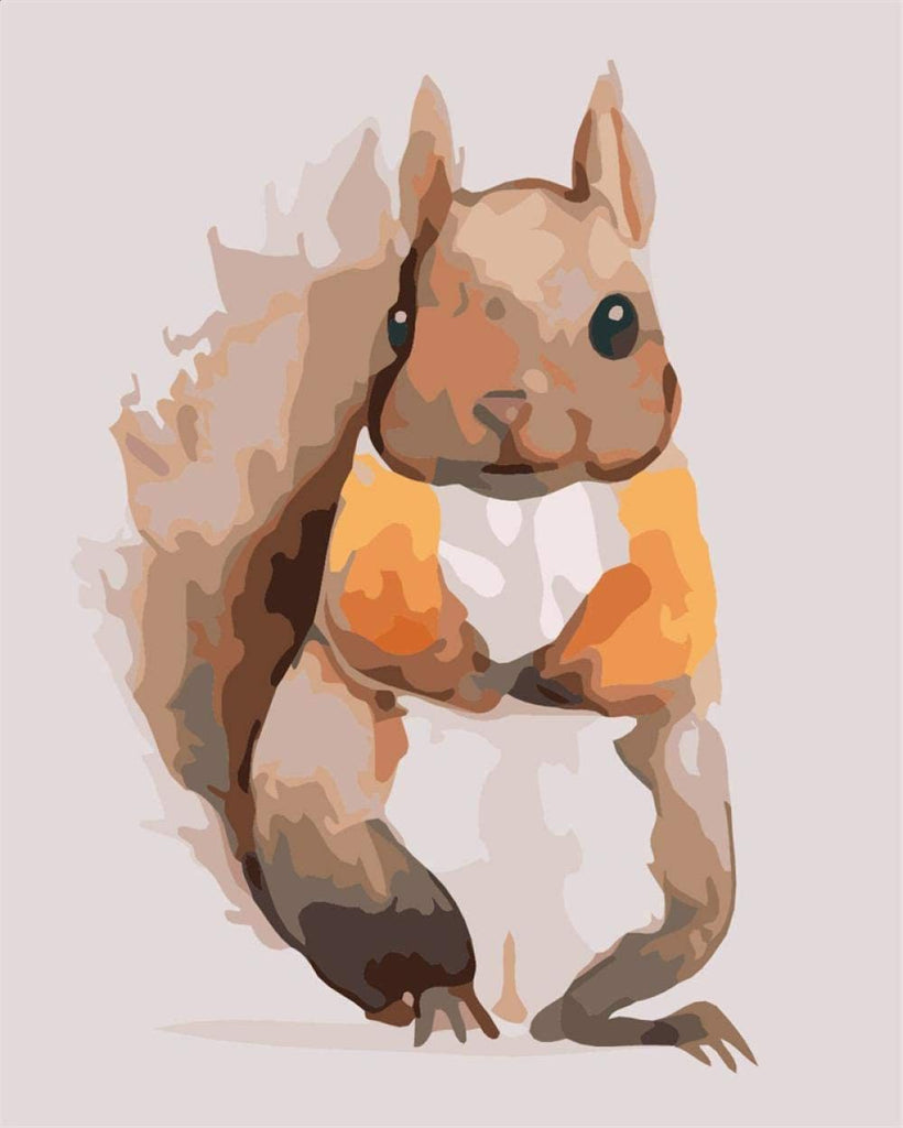 Una Ardilla Linda de Pie Pintar por Números
