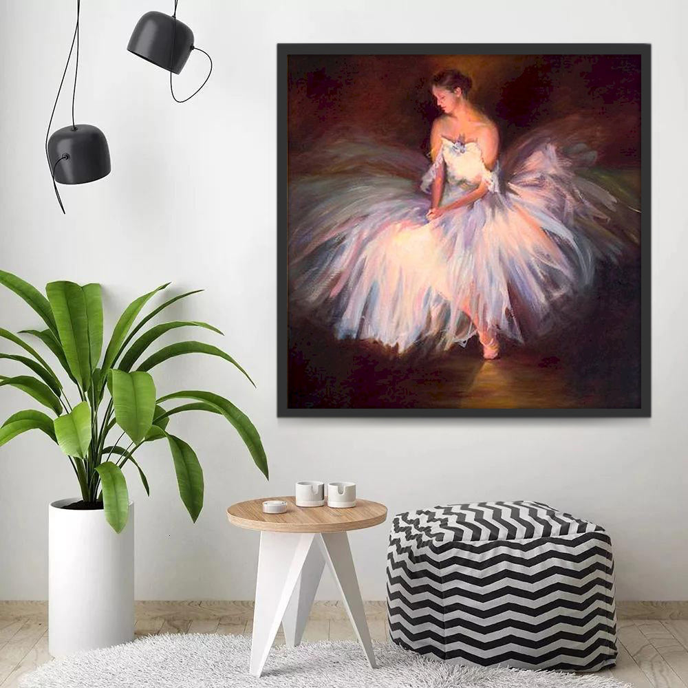 Una Bailarina en el Fondo Oscuro Pintar por Números