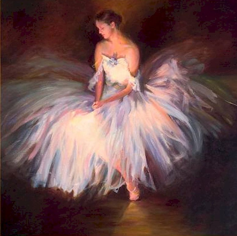 Una Bailarina en el Fondo Oscuro Pintar por Números