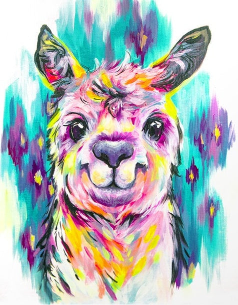 Una Linda Alpaca con Sonrisa Pintar por Números