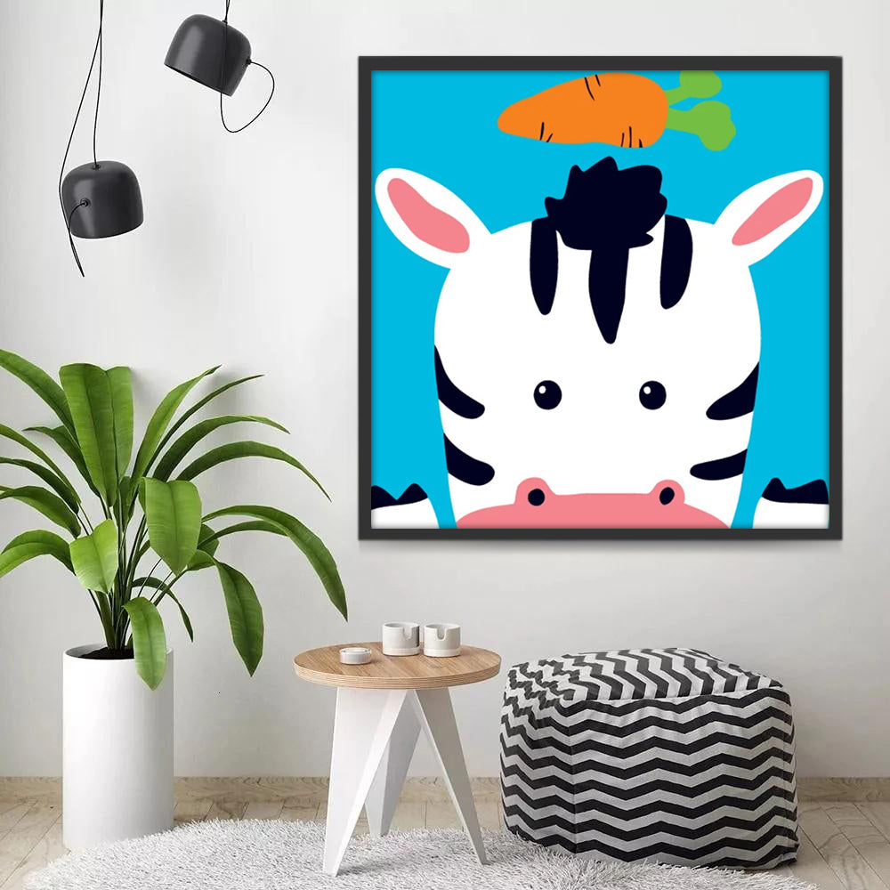 Vaca Lechera y Zanahoria Pintar por Números Niños