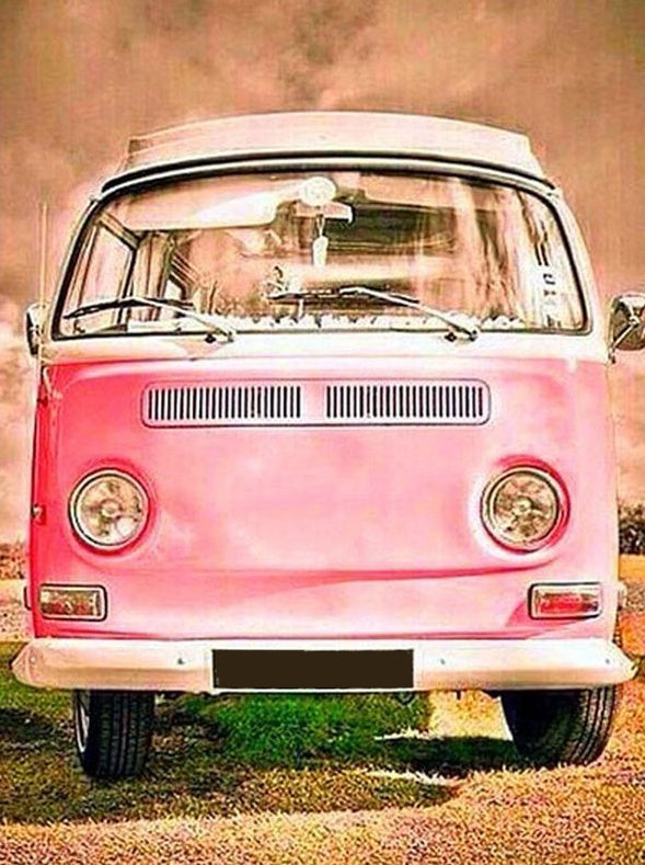 Vehículo Rosado en el Desierto Pintar por Números