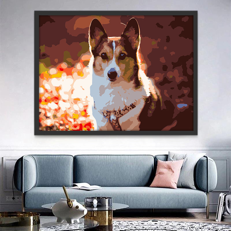 Welsh Corgi al Sol Pintar por Números