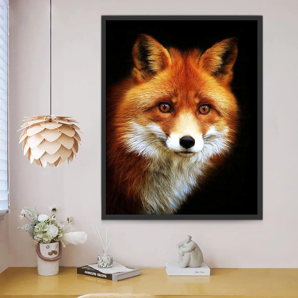 Zorro Rojo con Ojos Anaranjados Pintar por Números