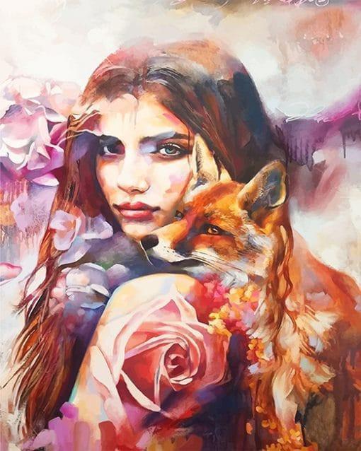 Zorro sobre la Espalda de Mujer Pintar por Números